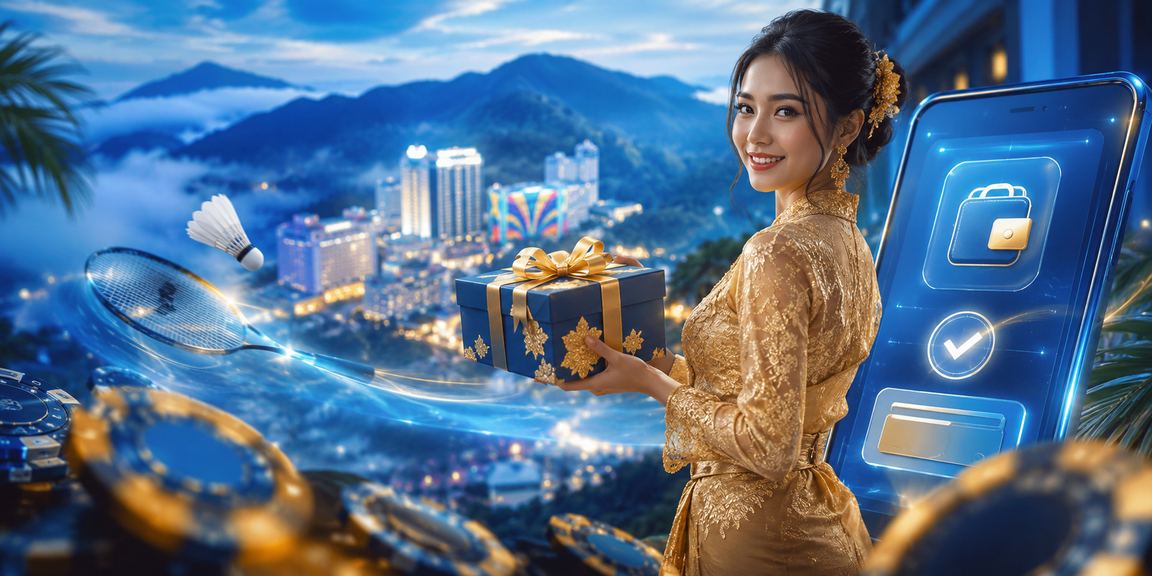 Suasana hiburan kasino Genting Highlands dengan pakaian kebaya tradisional
