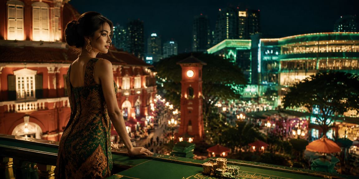 Permainan Baccarat kasino langsung dengan corak batik Melayu di Melaka